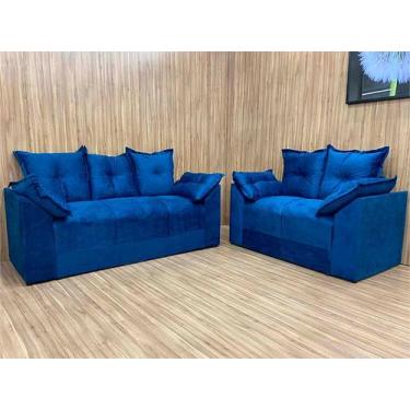 Imagem de Sofá 2 e 3 Lugares Confort Refúgio - Alpoim, Azul, 2 e 3 Lugares