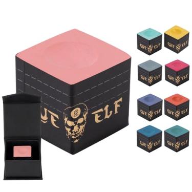 Imagem de CUEELF Cubo de taco de bilhar com tecnologia de giz para bilhar com caixa de armazenamento incluída (rosa)