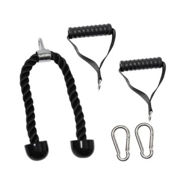 Imagem de YIJU Corda tríceps puxe para baixo tríceps puxe a corda leve, sem escorregamento de nylon de nylon, para treinamento de força para trás antebraço