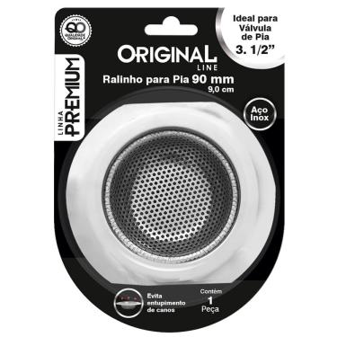 Imagem de Ralinho Para Pia Grande Com Borda Inox Cozinha 9cm 1 Unidade