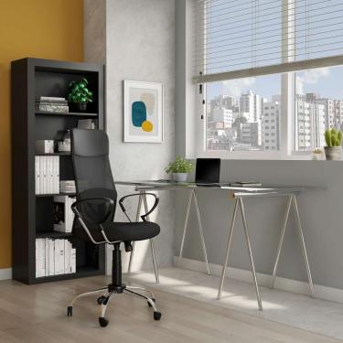 Imagem de Cadeira de Escritório Diretor Giratória Yukon ii com Braços Preta