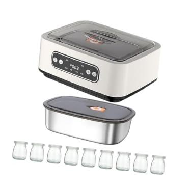 Imagem de Bothyi Máquina de iogurte automática de iogurte elétrico Máquina de iogurte de baixo ruído caseiro Profissional de aço inoxidável multifuncional, com Copo