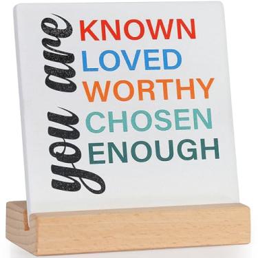 Imagem de MAIBAOTA Presentes inspiradores para mulheres e homens, presentes de incentivo para amigos, colegas de trabalho, funcionários, placas de cerâmica, citações positivas, presentes motivacionais de