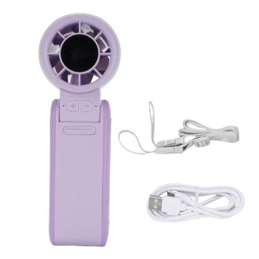 Imagem de Fã Portátil Portátil, Mini Fan Personal 4000mAh Fan Recarregável Com Exibição Digital LED, fã de fã de Ventilador Dobrável e Calmo Fã de Refrigeração de Gelo para o Escritório de