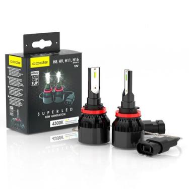 Imagem de Lampada Super Led H8 H9 H11 H16-2 4300K 6400 Lumens Code New Generatio