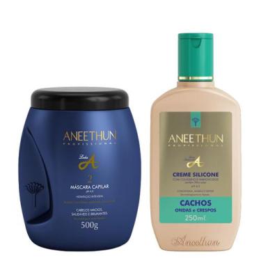 Imagem de Aneethun Linha A Kit Máscara Capilar e Creme de Silicone Cachos 250ml