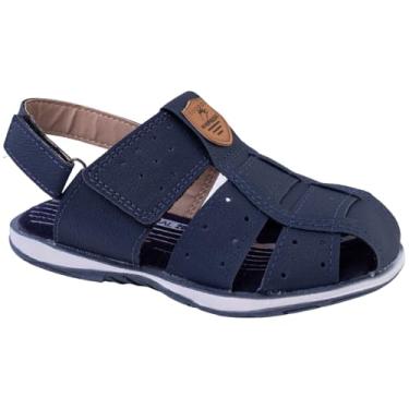 Imagem de Sandália Infantil Masculina Papete Confortável Barata Azul (Azul escuro, BR, Criança de 4 a 8 anos, Numérico, 20)