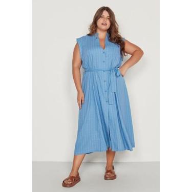 Imagem de Vestido Plus Size, Chemise, Em Linho Com Viscose - Izzat Jeans, 52/54