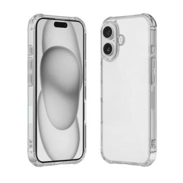 Imagem de Capinha Antichoque Silicone Transparente Compatível com Iphone 16 - HR