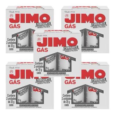 Imagem de Kit 5 Jimo Gás Fumigante Dedetizador Inseticida Estojo C/2