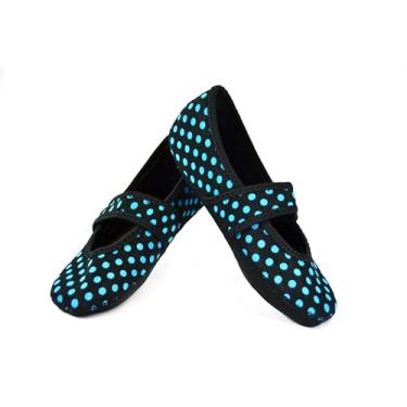 Imagem de Nufoot Pantufas femininas Betsy Lou, dobráveis, rasteiras flexíveis, chinelos de viagem, sapatos de exercícios, sapatos de dança, meias de ioga, sapatos de casa, sapatos de interior, preto com