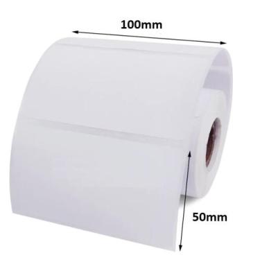 Imagem de Etiqueta Adesiva Couchê 100x50mm - 10x5cm - Padrão Etiquetas