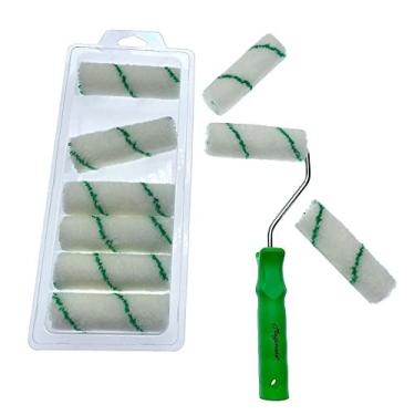 Imagem de Magimate Conjunto de rolos de pintura pequenos de 10 cm para paredes e artesanato, mini tampas de rolo para manchas de tinta, pacote com 10