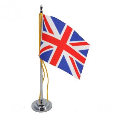 Imagem de Mini Bandeira De Mesa Da Reino Unido 15 Cm Poliéster