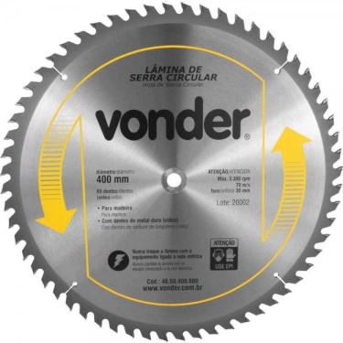 Imagem de Lâmina Serra Circular Vídea 400x30x4,5mm 60d 3300 Rpm Vonder