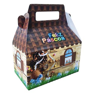 Imagem de Cestinha De Páscoa Maleta Casinha De Coelho