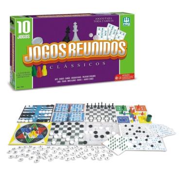 Imagem de Kit Jogos Clássicos De Tabuleiro 10 Em 1