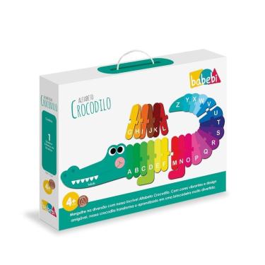 Imagem de Quebra-cabeça Do Crocodilo Colorido Divertido Infantil