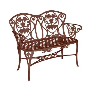 Imagem de Banco Namoradeira De Jardim Viena Malbec 2 Lugares área Externa Aluminio Marrom