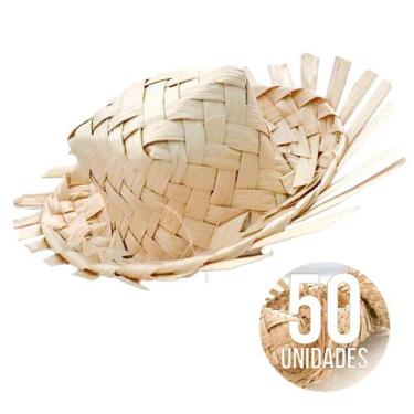 Imagem de Mini Chapéu de Palha Desfiado Festa Junina - 50 Unidades - Extra Festa