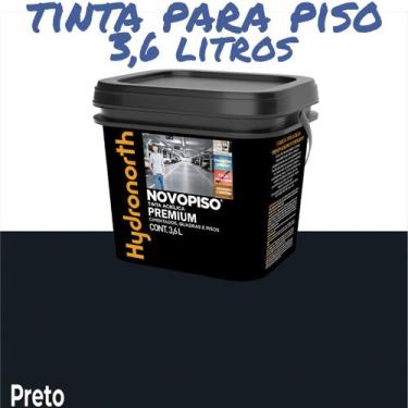 Imagem de Tinta Piso NovoPiso Galão 3,6 Litros Diversas Cores Hydronorth, Preto