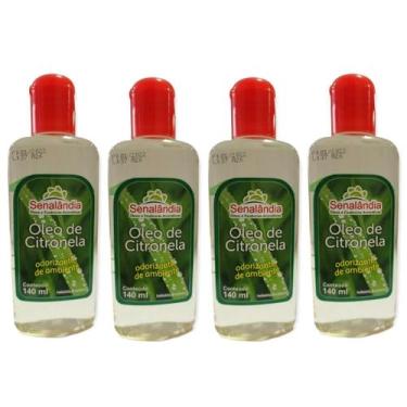 Imagem de 4 Essência Óleo Puro Forte Eucalipto Citronela Pinho 140ml Desinfetant