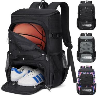 Imagem de Mochila de basquete RAINSMORE 45L com suporte de bola e kit de sapato.