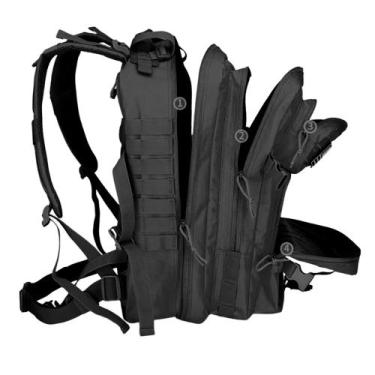 Imagem de Mochila Militar Impermeável Tática Preto - Genérica