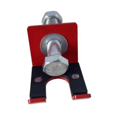 Imagem de oshhni Suporte para barra, suporte para barra única, para supino, acessório vertical para equipamento de fitness, de rosca, para de academia, Vermelho