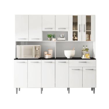 Imagem de Kit Cozinha Clara Branco - Poliman Móveis