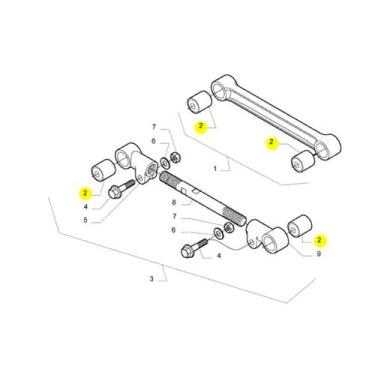 Imagem de Bucha Tirante Para Iveco Novo Stralis - 503355015 - NACIONAL