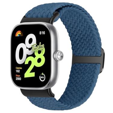Imagem de WNIPH Pulseiras trançadas compatíveis com Xiaomi Redmi Watch 5/Watch 4/Smart Band 9 Pro/8 Pro, pulseiras de substituição de nylon esportivas elásticas ajustáveis para mulheres e homens