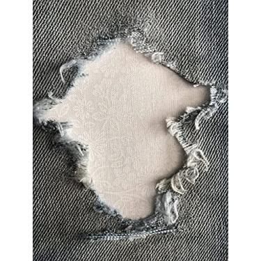 Imagem de Buncha Bloomin in White Peek-A-Boo Iron ON Patches da Holey Patches (conjunto de 5 a 10 cm x 10 cm)