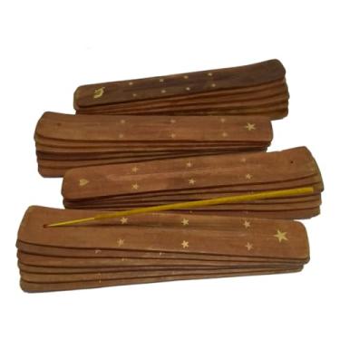 Imagem de 100 Incensários Porta Incenso Madeira Canaleta