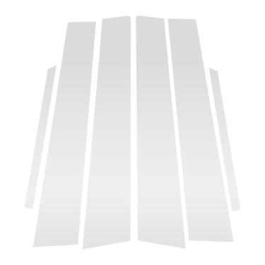 Imagem de Partuto 6 peças de guarnição da janela do pilar da porta do carro dianteira traseira esquerda direita para Toyota Corolla 2007-2013 plástico prateado