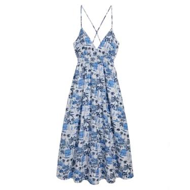 Imagem de vineyard vines Vestido longo feminino Sconset, Azul-marinho náutico, GG