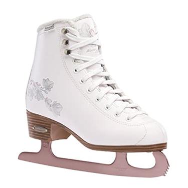 Imagem de Rollerblade Patins femininos adultos Bladerunner Ice Diva, ouro branco e rosa, patins de gelo
