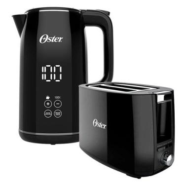 Imagem de Kit Chaleira Digital 1,7L E Torradeira Black Oster 220V, 220V