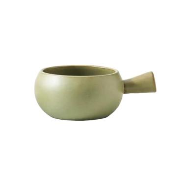 Imagem de Pote de leite de porcelana grossa estilo japonês com alça, aveia doméstica, arroz e saladeira - verde fruta