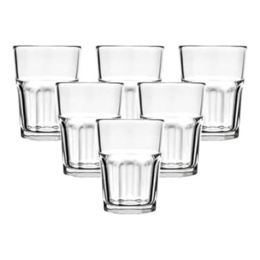 Imagem de Copo de Vidro 350ml – Kit Bristol Long Drink com 6 Unidades, Parede Grossa, Estilo Moderno, Vidro Cristalino e Resistente
