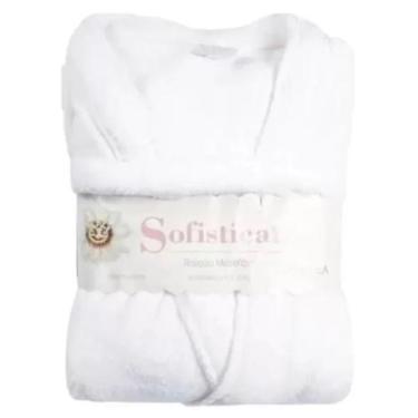 Imagem de Roupão de Microfibra Kimono M Atlântica, Branco