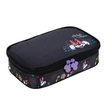 Imagem de Estojo Escolar Minnie Disney Box Com Elásticos Preto - Xeryus