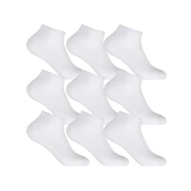Imagem de Kit 9 Pares de Meias Invisível Masculina 39/43 Altomax, Branco, 39/43