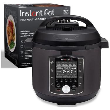 Imagem de Pro Panela de Pressão Elétrica 10 em 1 Programável, Capacidade 5.6L, 1200W, 110V, Instant Pot Pro, Preto
