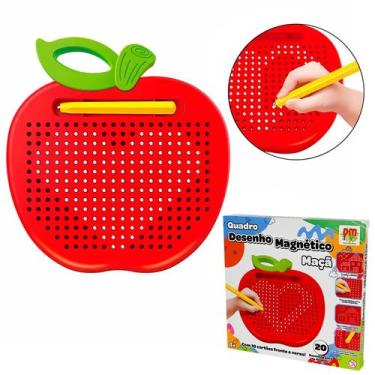 Imagem de Painel Magnético De Desenho Infantil Em Formato De Maçã Com Atividades