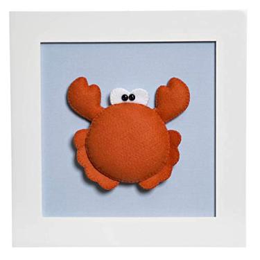 Imagem de Potinho de Mel Quadro Decorativo Caranguejo Quarto Bebê Infantil Menino Azul