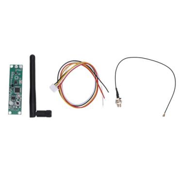 Imagem de Módulo PCB do transceptor de luz de estágio Placa de controle LED sem fio 2.4g com frequência automática pulando 126 canais Código de identificação flexível Configurações de
