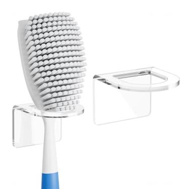 Imagem de Diydeg Porta -Escova de Prato, 4pcs Cozinha Organizadora de Pia de Acrílico Transparente, Suporte Vertical de Escova, Vedações de Sucção Segura na Pia da Cozinha, Organizador de Escova