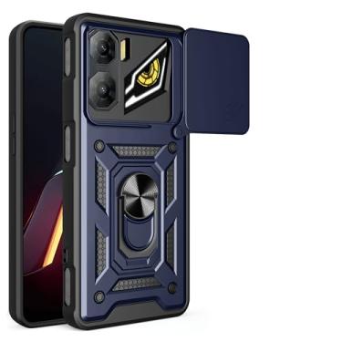 Imagem de Kukoufey Capa compatível com ZTE Nubia Neo3 5G, com capa de lente de câmera deslizante compatível com ZTE Nubia Neo 3 5G Z2464N capa azul