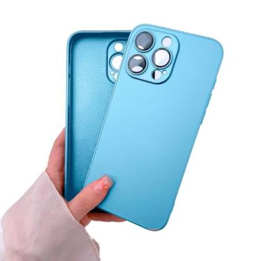 Imagem de Capinha Compativel com iPhone 12 Pro Verso Vidro Fosco Bordas de Silicone Luxuosa Premium Com Proteção de Camera